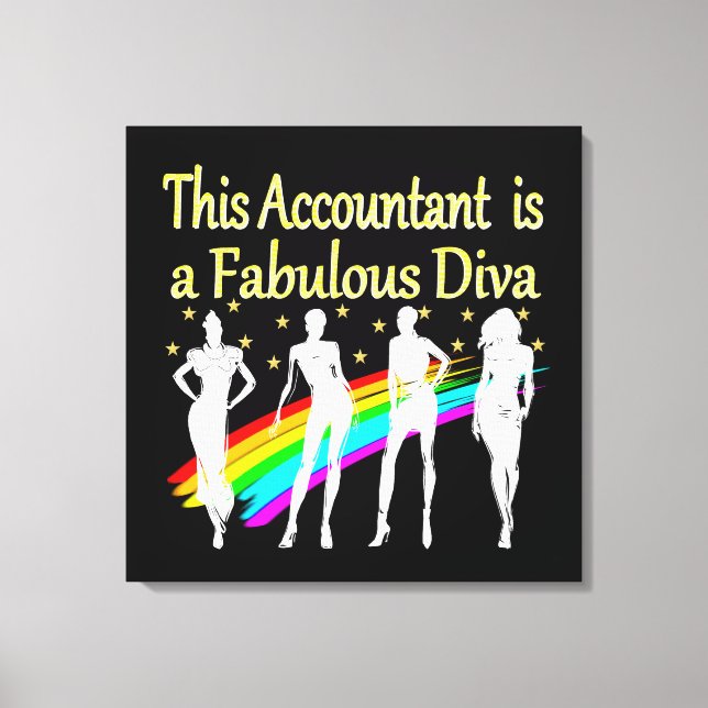 DAZZLING ACCOUNTANT DIVA DESIGN CANVAS PRINT (Front)