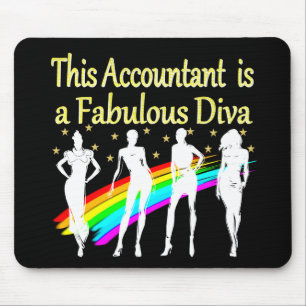 DAZZLING ACCOUNTANT DIVA DESIGN MOUSE MAT