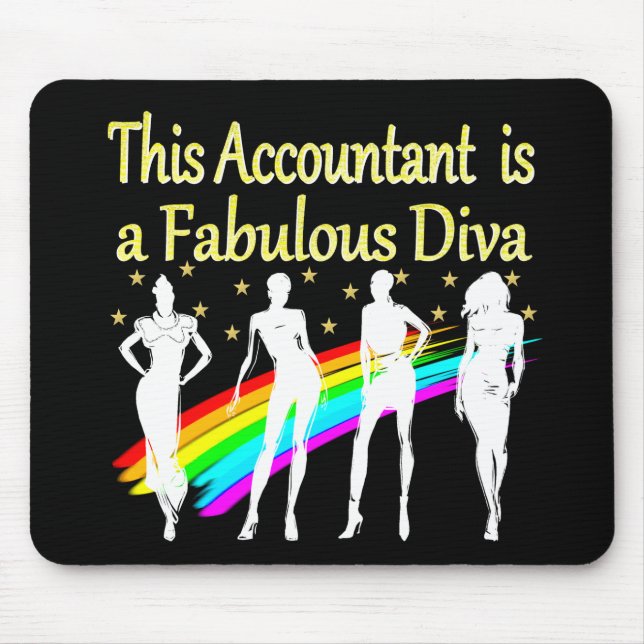 DAZZLING ACCOUNTANT DIVA DESIGN MOUSE MAT (Front)