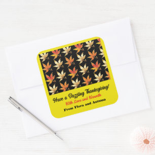 Dazzling Autumn Crisp Whimsical Square Sticker