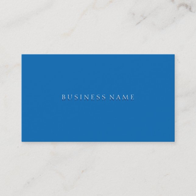 Dazzling Blue Elegant Business Card (Front)