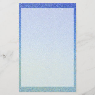 Dazzling Blue Ombre Glitter Sand Look Dark Light Stationery