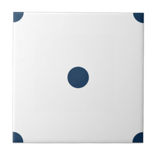 Dazzling Blue Polkadots Small Tile