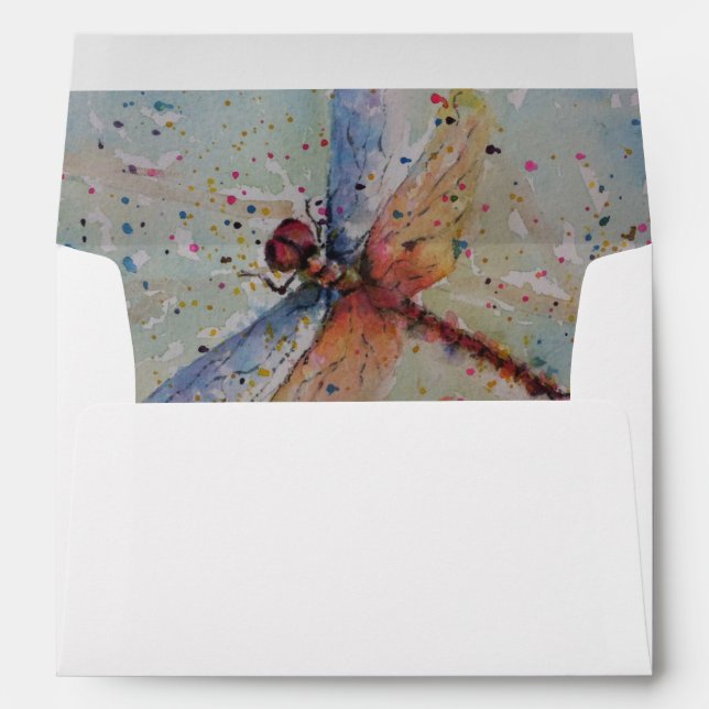 DAZZLING COLORFUL DRAGON FLY ENVELOPE (Back (Bottom))
