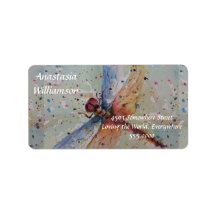 DAZZLING COLORFUL DRAGONFLY ADDRESS