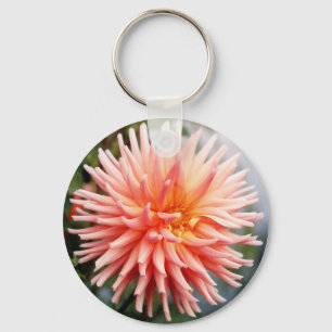 Dazzling Dahlia Flower Key Ring