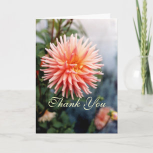 Dazzling Dahlia Flower Thank You Card