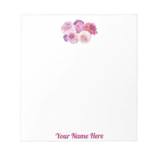 Dazzling Dahlia Personalized Notepad