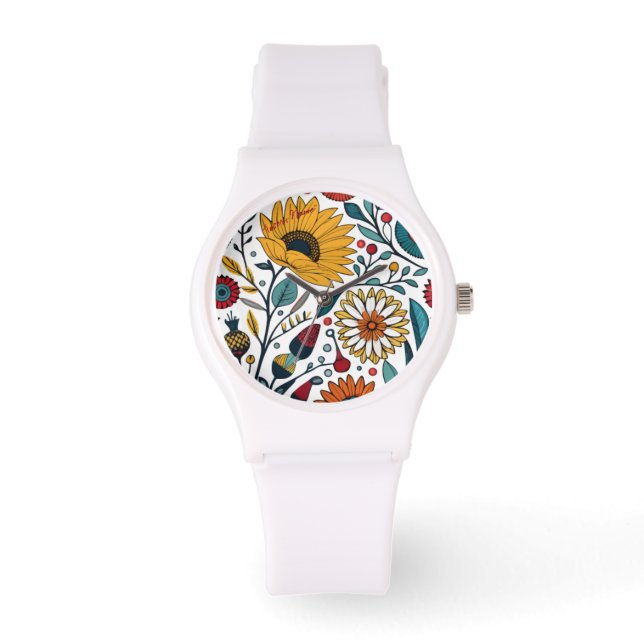 Dazzling Daisy Delight: A Floral Fashion Favorite Watch (Front)