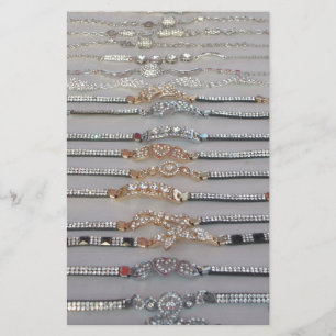 Dazzling Decorated Diamond Chain Artwork Jewellery Stationery