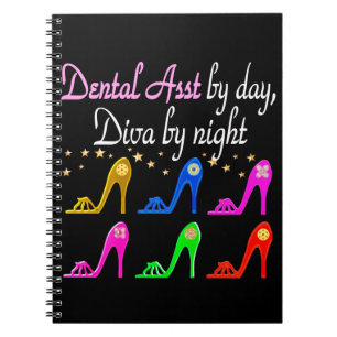 DAZZLING DENTAL ASSISTANT SHOE QUEEN NOTEBOOK