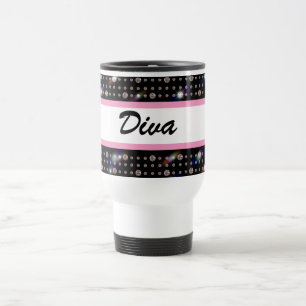 Dazzling Diamond Pink Bling Travel Mug