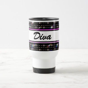 Dazzling Diamond Pink & Purple Passion Travel Mug