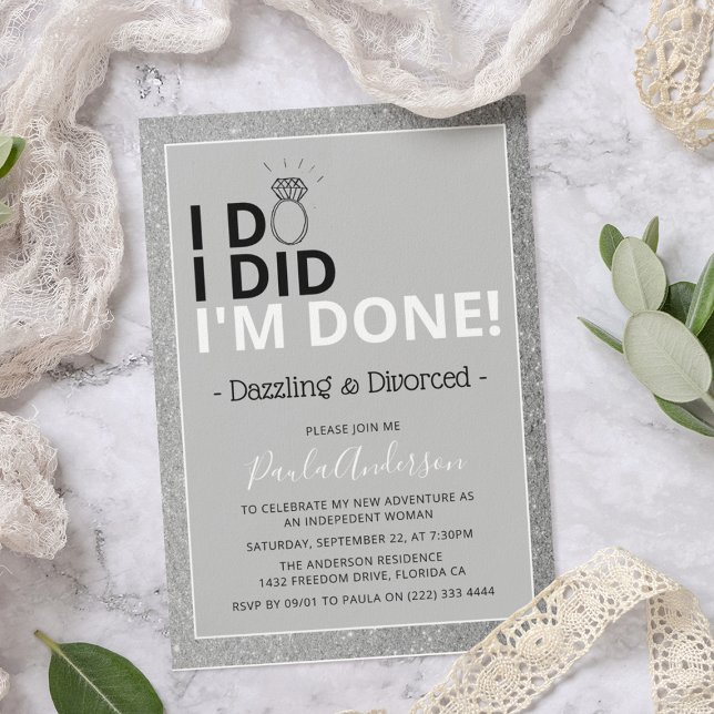 Dazzling & Divorced Party Invitation (Creator Uploaded)
