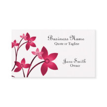 Dazzling Elegance Floral Business Card, Magenta