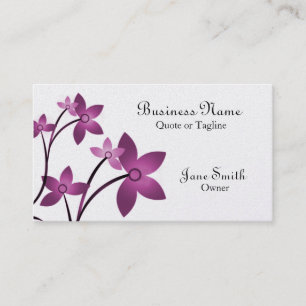 Dazzling Elegance Floral Business Card, Wisteria Business Card
