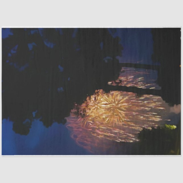 Dazzling Fireworks Decoupage Tissue Paper (Front)