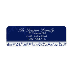 dazzling flake Holiday Address Label