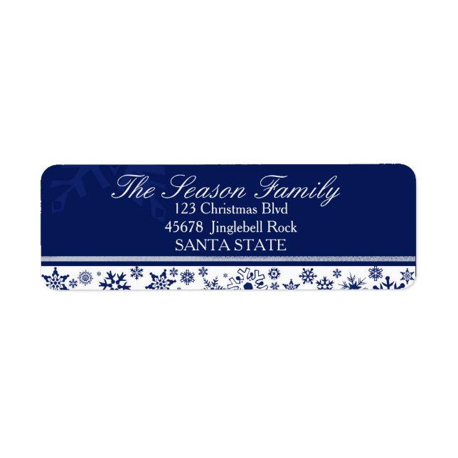 dazzling flake Holiday Address Label (Front)