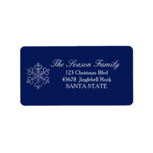 dazzling flake Holiday Address Label