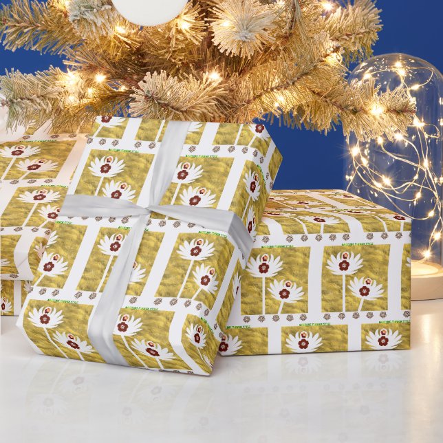 Dazzling flower style wrapping paper (Holidays)