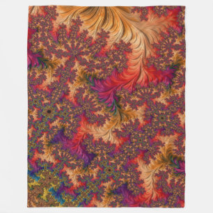 Dazzling Fractal Fleece Blanket