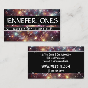 Dazzling Galaxy Nebula Glitter Sparkling Stars Business Card