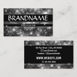 Dazzling Galaxy Nebula Glitter Sparkling Stars Business Card
