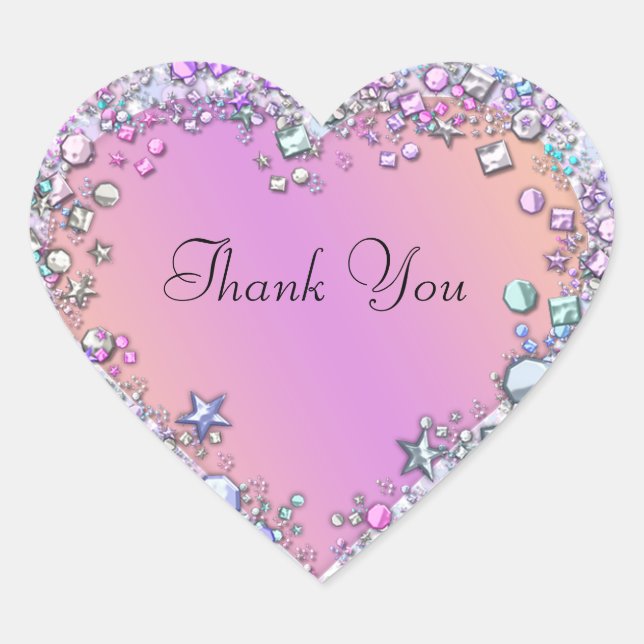 Dazzling Gems PERSONALIZED NAME Pink Sticker (Front)