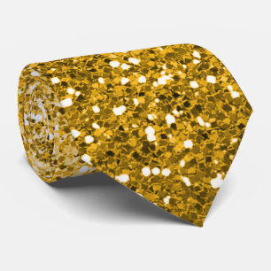 Dazzling Gold Glitter Ombre Sparkle Neck Tie