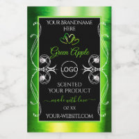 Dazzling Green Black Product Labels Jewels Logo