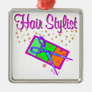 DAZZLING HAIR STYLIST AND BEAUTICIAN METAL TREE DECORATION