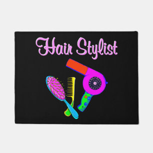 DAZZLING HAIR STYLIST TEES AND GIFTS DOORMAT