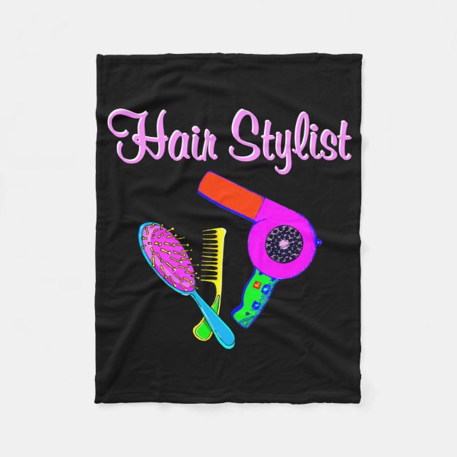 DAZZLING HAIR STYLIST TEES AND GIFTS FLEECE BLANKET (Front)