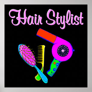 DAZZLING HAIR STYLIST TEES AND GIFTS POSTER