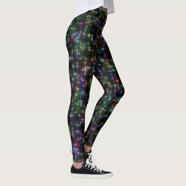 Dazzling Multicolor Stars Leggings (Right)