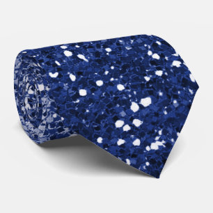 Dazzling Navy Blue Glitter Ombre Neck Tie for Men