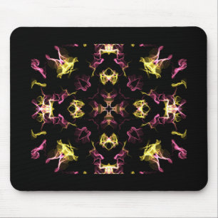 Dazzling Pink and Yellow Mandala Mouse Mat
