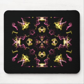 Dazzling Pink and Yellow Mandala Mouse Mat