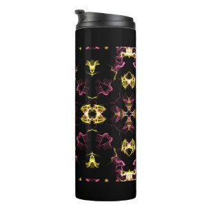 Dazzling Pink and Yellow Mandala Thermal Tumbler