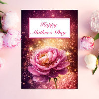 Dazzling Pink Pink Sparkles Happy Mother's Day