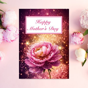 Dazzling Pink Pink Sparkles Happy Mother's Day Card