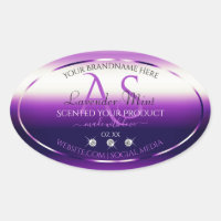 Dazzling Purple Product Labels Diamonds Monogram