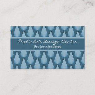Dazzling Raindrops Business Card, Brilliant blue Card