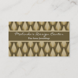 Dazzling Raindrops Business Card, Chocolate Brown Card