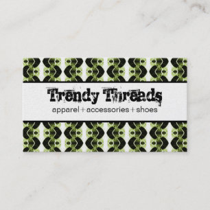 Dazzling Retro Business Card, Olive Green Card