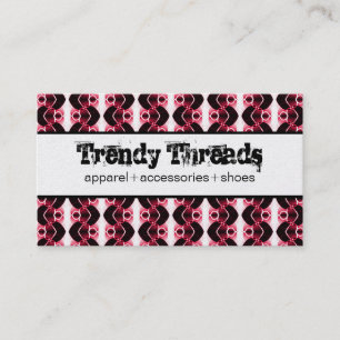Dazzling Retro Business Card, Pink Card