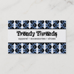 Dazzling Retro Business Card, Royal Blue Card