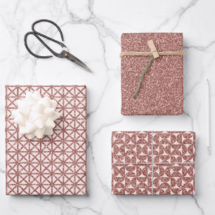 Dazzling Rose Gold Wrapping Paper Sheet
