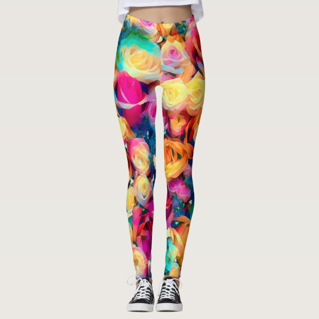 Dazzling Roses Leggings (Front)